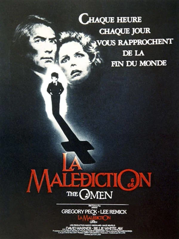 Origines et histoire du cinéma de genre 2ème partie (Années 70 et 80) 3 Affiche de La malédiction- Richard Donner (1976)