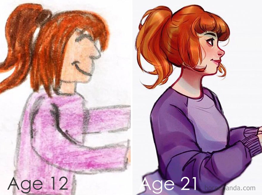 Before After Drawings Progress 4