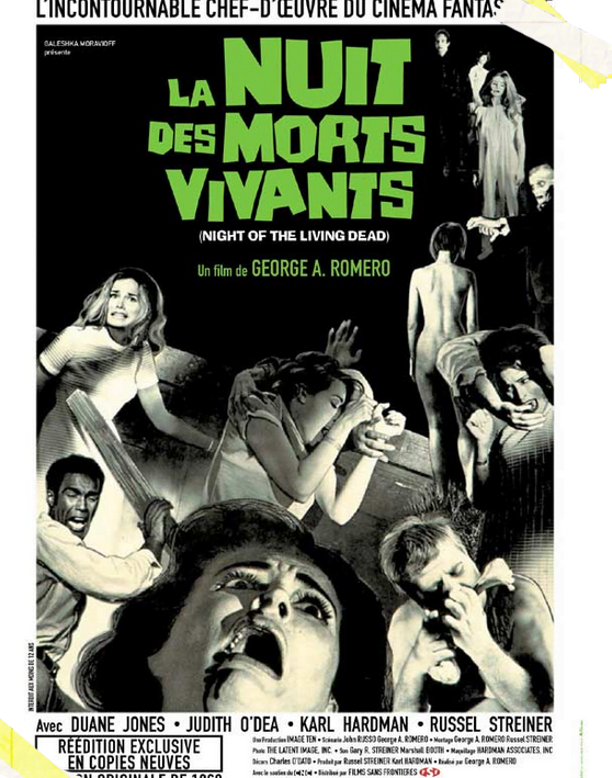 Origines et histoire du cinéma de genre 2ème partie (Années 70 et 80) 5 Affiche de La Nuit Des Morts Vivants (1968)