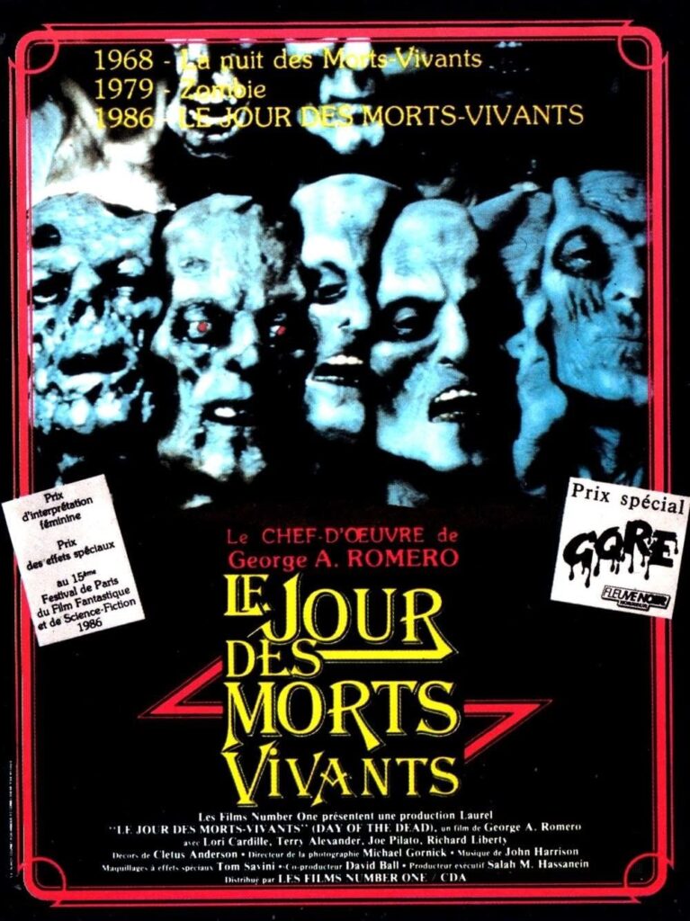 Origines et histoire du cinéma de genre 2ème partie (Années 70 et 80) 7 Affiche de Le Jour Des Morts Vivants (1985)